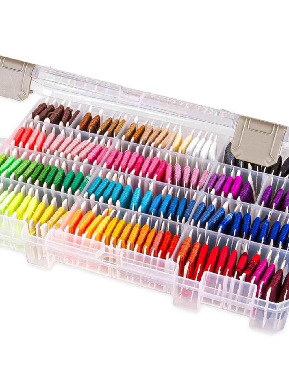 Floss Finder Box, Embroidery Floss Organizer, Clear